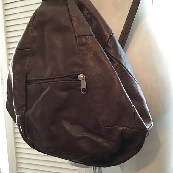 Brown leather backpack, made In Mexico.EUC main image 4